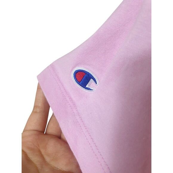 Champion Womens Plus Cropped Tee 2X Pink Short Sleeve Graphic Casual Relaxed Fit - Picture 5 of 7